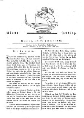 Abend-Zeitung Montag 28. Januar 1822