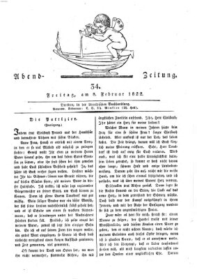 Abend-Zeitung Freitag 8. Februar 1822