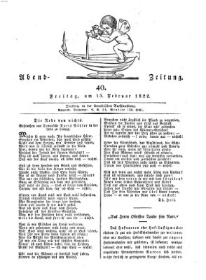 Abend-Zeitung Freitag 15. Februar 1822