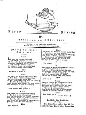 Abend-Zeitung Samstag 16. März 1822