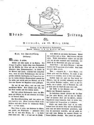 Abend-Zeitung Mittwoch 20. März 1822