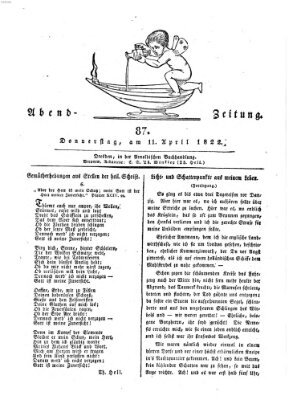 Abend-Zeitung Donnerstag 11. April 1822