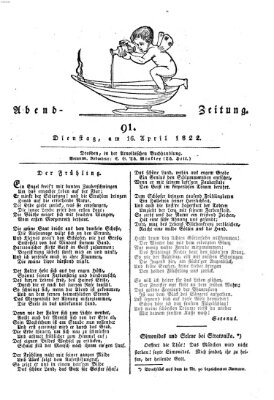 Abend-Zeitung Dienstag 16. April 1822