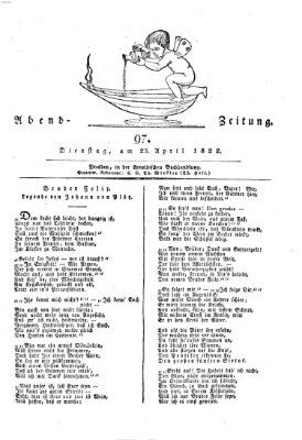 Abend-Zeitung Dienstag 23. April 1822