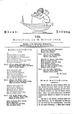 Abend-Zeitung Samstag 22. Juni 1822