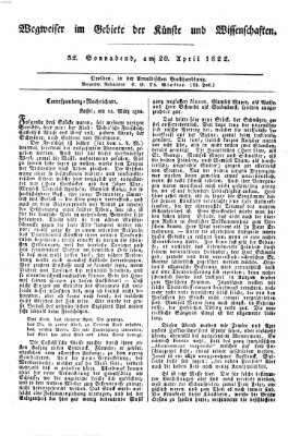 Abend-Zeitung Samstag 20. April 1822