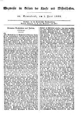 Abend-Zeitung Samstag 1. Juni 1822