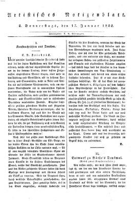 Abend-Zeitung Donnerstag 17. Januar 1822