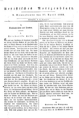 Abend-Zeitung Samstag 27. April 1822