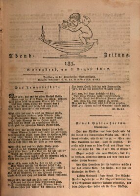 Abend-Zeitung Samstag 3. August 1822