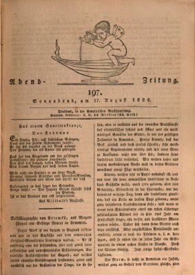 Abend-Zeitung Samstag 17. August 1822