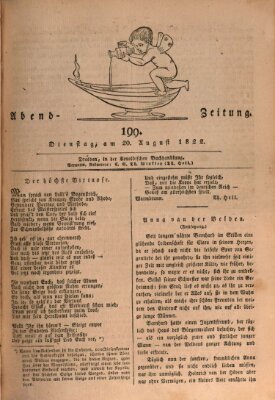 Abend-Zeitung Dienstag 20. August 1822