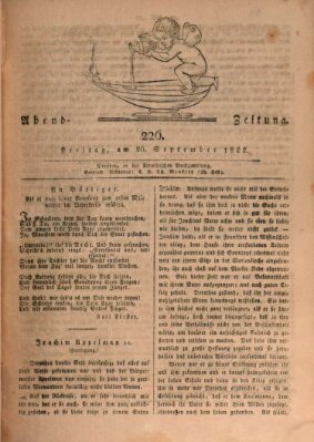 Abend-Zeitung Freitag 20. September 1822