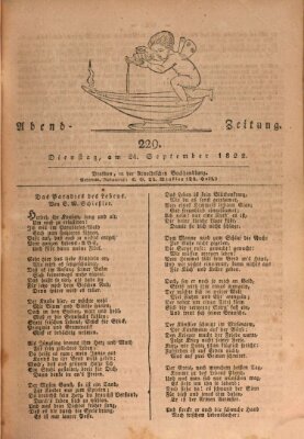 Abend-Zeitung Dienstag 24. September 1822