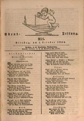 Abend-Zeitung Dienstag 1. Oktober 1822