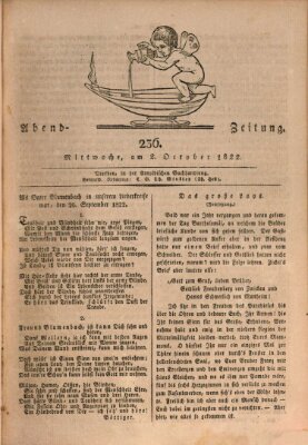 Abend-Zeitung Mittwoch 2. Oktober 1822