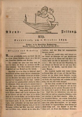 Abend-Zeitung Samstag 5. Oktober 1822