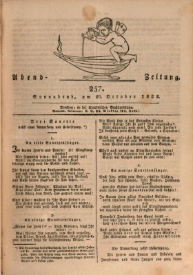 Abend-Zeitung Samstag 26. Oktober 1822