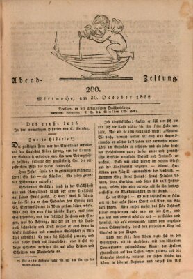 Abend-Zeitung Mittwoch 30. Oktober 1822