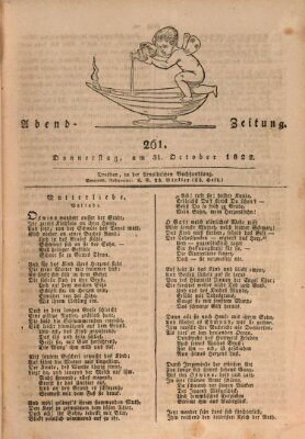 Abend-Zeitung Donnerstag 31. Oktober 1822