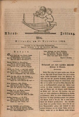 Abend-Zeitung Mittwoch 27. November 1822