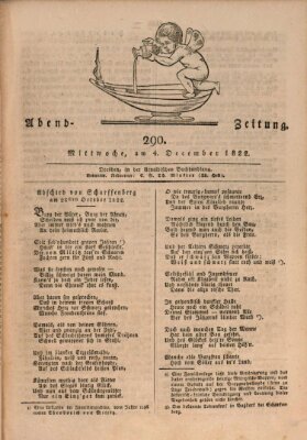 Abend-Zeitung Mittwoch 4. Dezember 1822