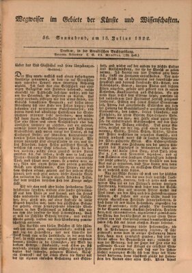 Abend-Zeitung Samstag 13. Juli 1822