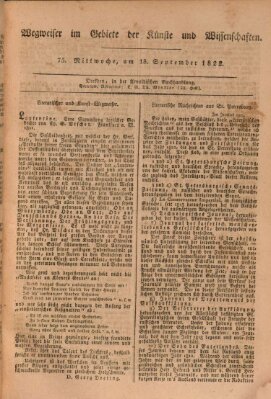 Abend-Zeitung Mittwoch 18. September 1822