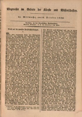 Abend-Zeitung Mittwoch 16. Oktober 1822