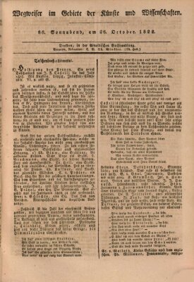 Abend-Zeitung Samstag 26. Oktober 1822