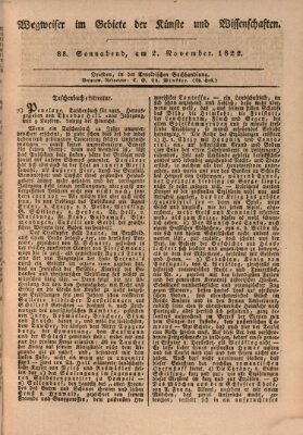 Abend-Zeitung Samstag 2. November 1822