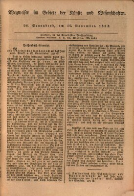 Abend-Zeitung Samstag 30. November 1822