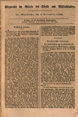 Abend-Zeitung Mittwoch 4. Dezember 1822