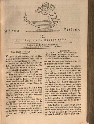 Abend-Zeitung Dienstag 14. Januar 1823