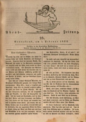 Abend-Zeitung Samstag 1. Februar 1823