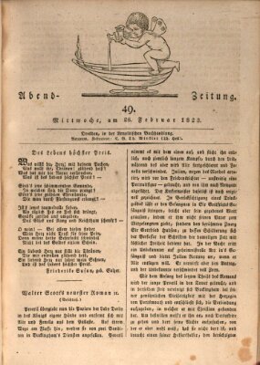 Abend-Zeitung Mittwoch 26. Februar 1823