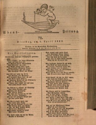 Abend-Zeitung Dienstag 1. April 1823