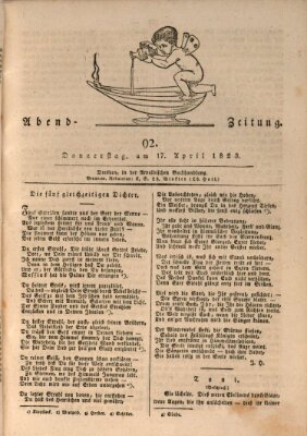 Abend-Zeitung Donnerstag 17. April 1823