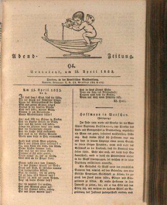 Abend-Zeitung Samstag 19. April 1823