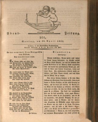 Abend-Zeitung Montag 28. April 1823