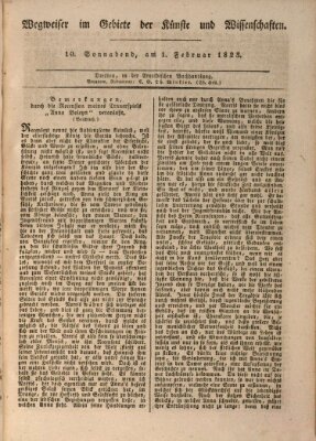 Abend-Zeitung Samstag 1. Februar 1823