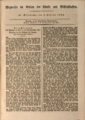 Abend-Zeitung Mittwoch 4. Juni 1823