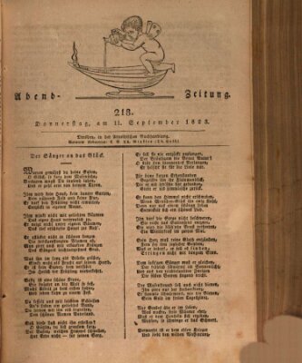 Abend-Zeitung Donnerstag 11. September 1823