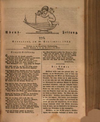 Abend-Zeitung Samstag 20. September 1823