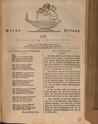 Abend-Zeitung Samstag 4. Oktober 1823