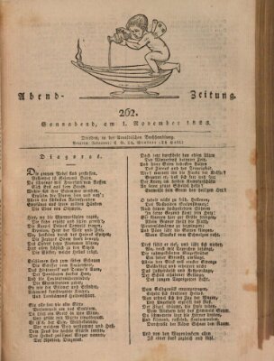 Abend-Zeitung Samstag 1. November 1823