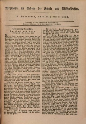 Abend-Zeitung Samstag 6. September 1823