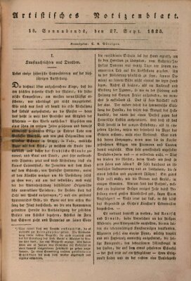 Abend-Zeitung Samstag 27. September 1823