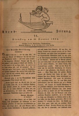 Abend-Zeitung Dienstag 13. Januar 1824