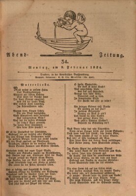 Abend-Zeitung Montag 9. Februar 1824